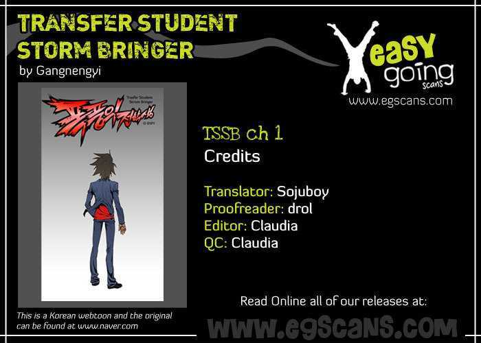 Transfer Student Storm Bringer - Chapter 1 Page 1